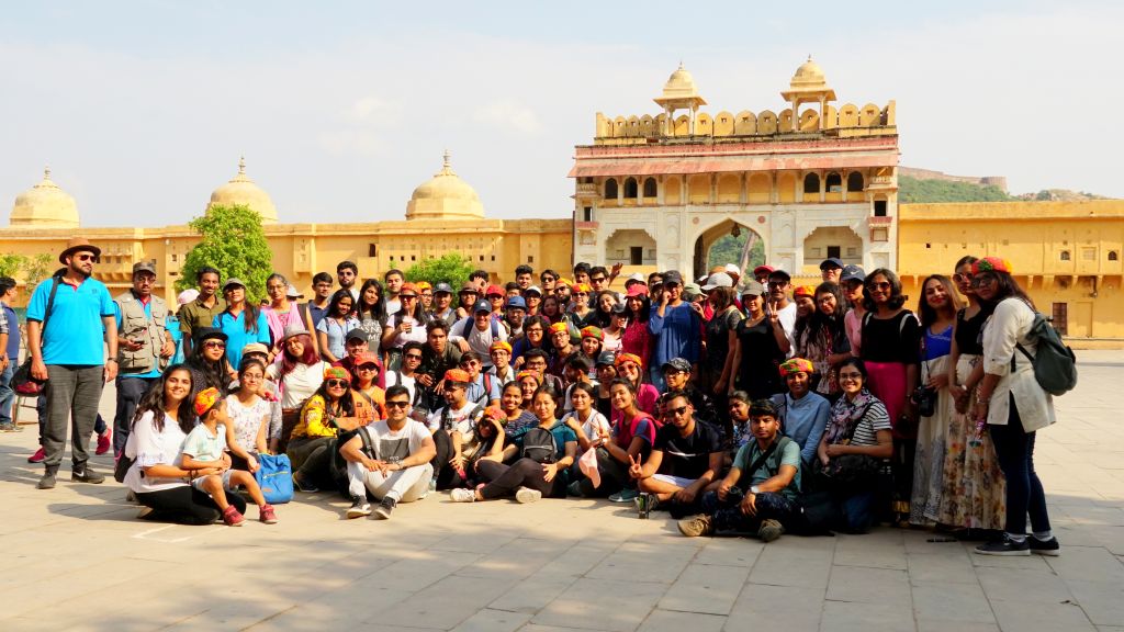 Group photograph at Amber Fort, Jaipur